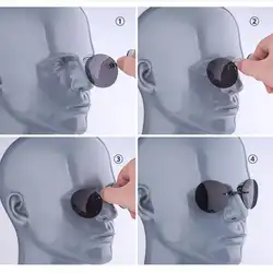 Vazrobe клип на Солнцезащитные очки для женщин Для мужчин Для женщин маленький круглый зеркало мини нос Защита от солнца Очки для вождения