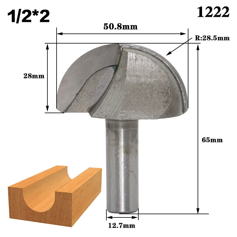 1 шт. 6,35 мм 12,7 мм 1/" 1/4" для конических фрез со сферическим концом; двойное обрамление; быстроходный деревообрабатывающий фрезерный станок бит фрезы для дерева бит коробки бухточки