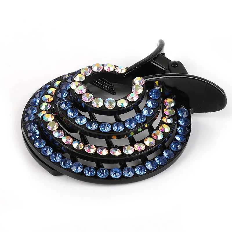 cute hair clips 1pc Korean Crystal Hair Claw For Women Ponytail Holder Ball Head Bun Maker Expanding Hair Clips Hairpins Hair Accessories 2021 headbands for women Hair Accessories