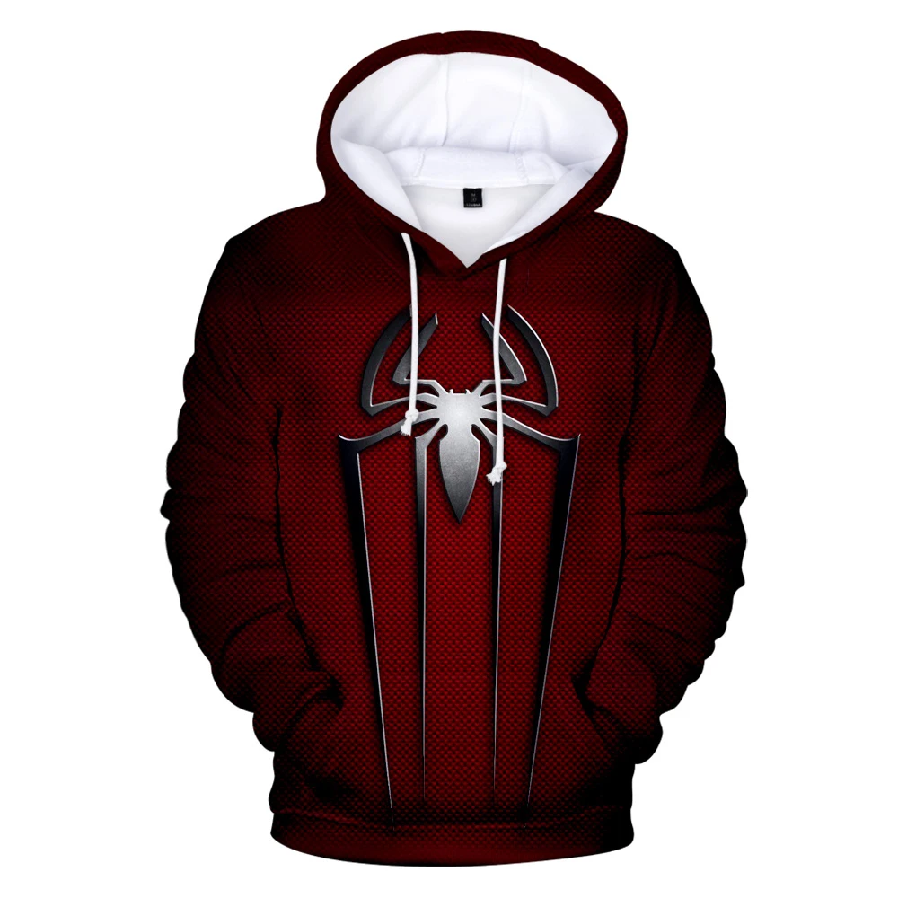 Spiderman man cosplay Hoodie 3D Casual Sweatshirt Hot Sale Harajuku Long Sleeve Spiderman hoodies Kpop Hooded Tops Plus Size