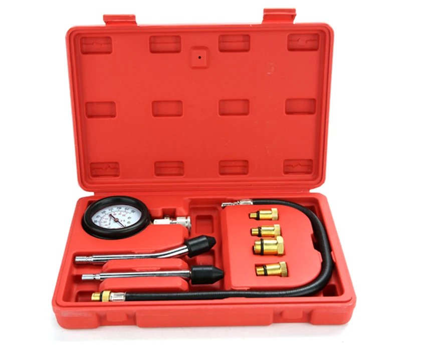 

Auto Petrol Fuel Injection Pump Pressure Tester Kit Car Petrol Gas Engine Cylinder Compression Gauge Car Diagnostic Tool