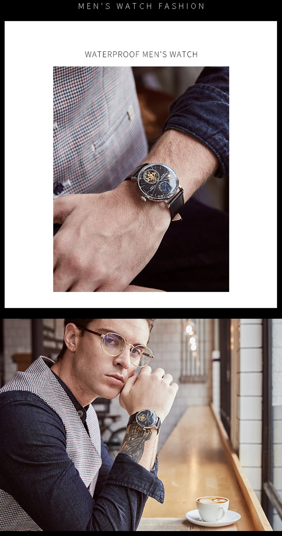 tourbillon à prova dwaterproof água marca superior