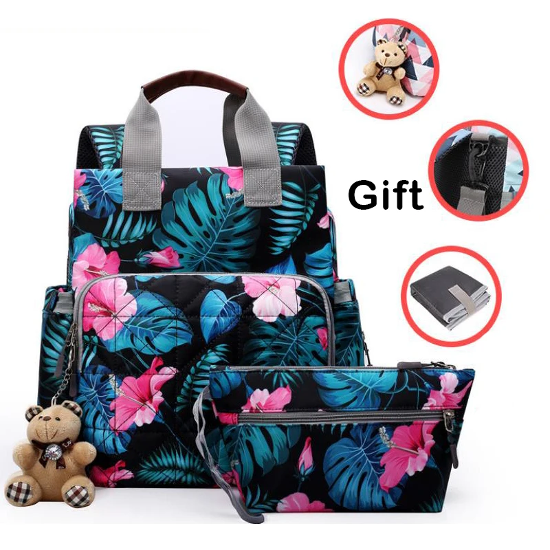 

Large Capacity Mommy Maternity wetbag Diaper Nappy Bag Bolsa Maternida Printed Bebe Bag Travel Backpack Desiger mommy backpack