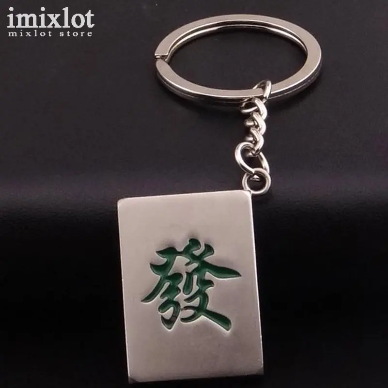 Серебряный Цвет квадратный кулон ключ Цепи резной китайский Письмо LUCKY состояние