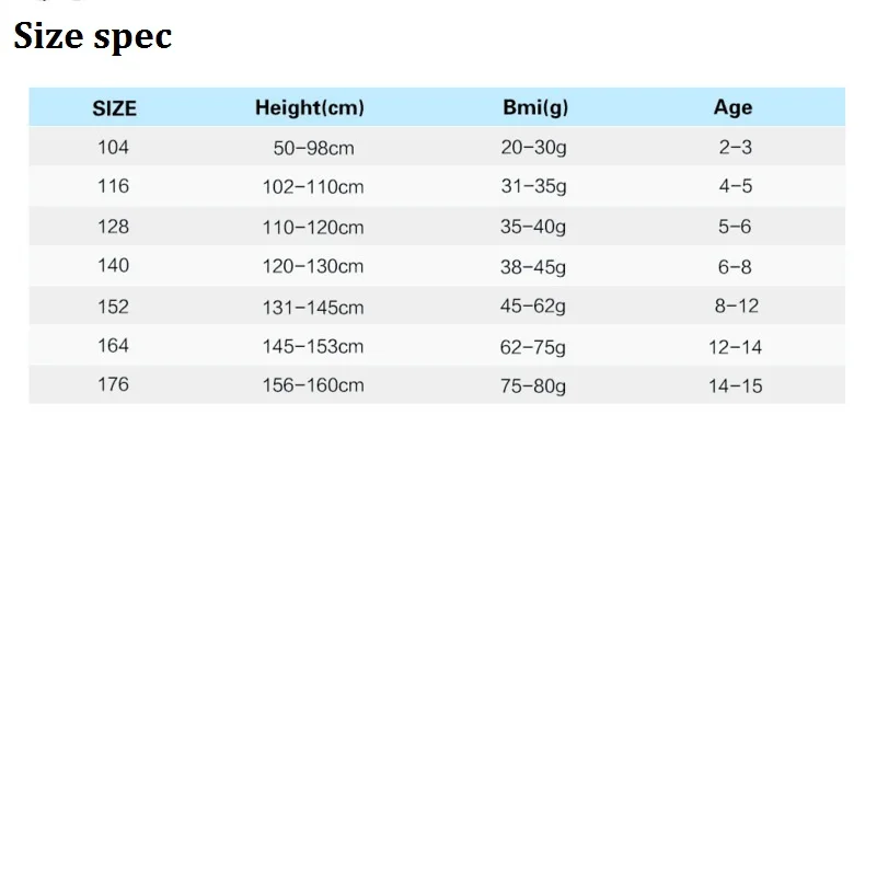 size spec
