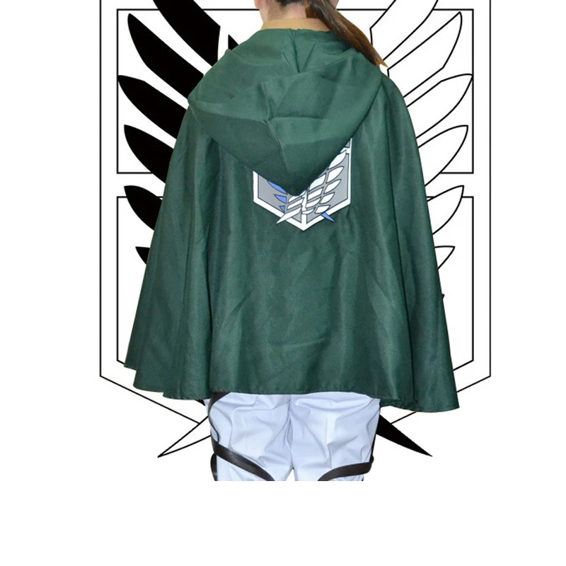 Атака на Титанов костюм зеленый плащ японский аниме косплей Shingeki No Kyojin Толстовка