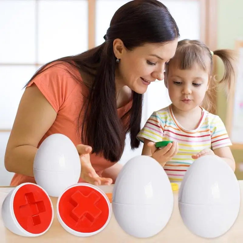 Монтессори Обучающие математические игрушки 3 шт. умные яйца игра-головоломка для детей Детские когнитивные матч яйцо игрушки