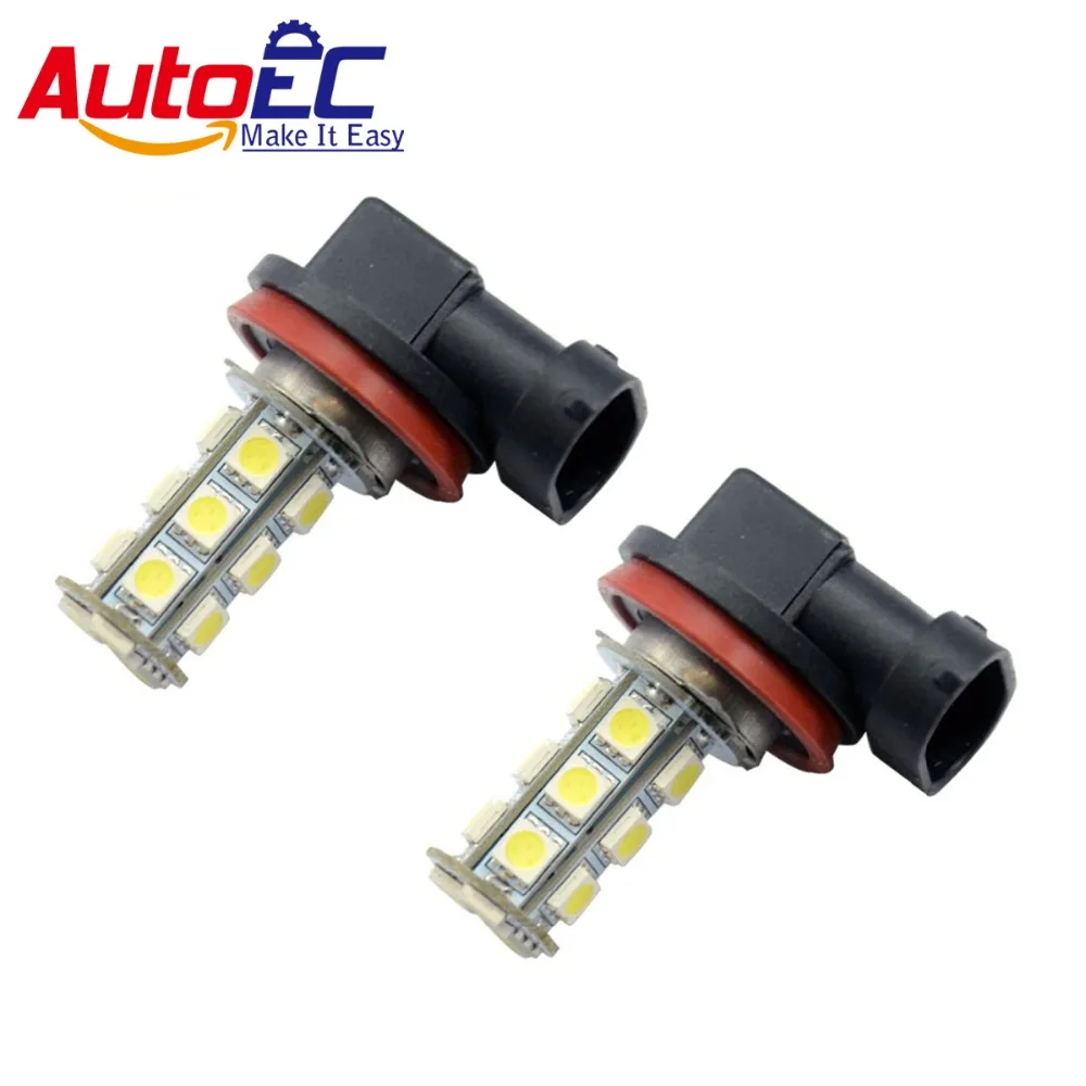 

AutoEC 2x H11 18 smd h11 fog light lamp 5050 Car Headlight Fog light Driving Led bulb white 12V #LJ14