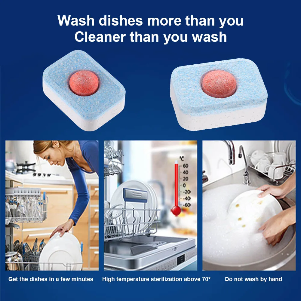 30 шт. моющее средство для посудомоечной машины концентрированный блок полоскания Powerball блюдо вкладки чистящий посудомоечный таблетки XHC88