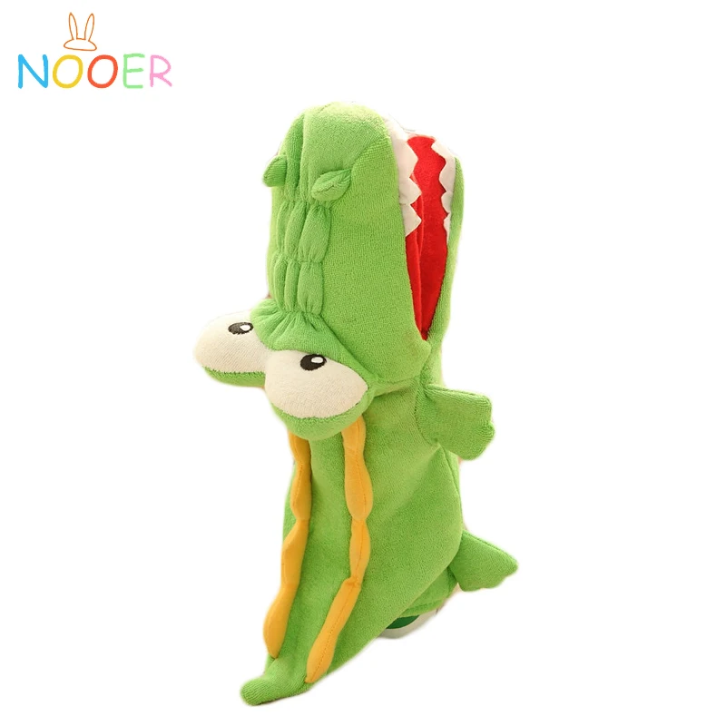 Nooer 1 шт. крокодиловая ручная кукольная креативная плюшевая ручная кукольная крокодиловые плюшевые игрушки для детей подарок на день рождения