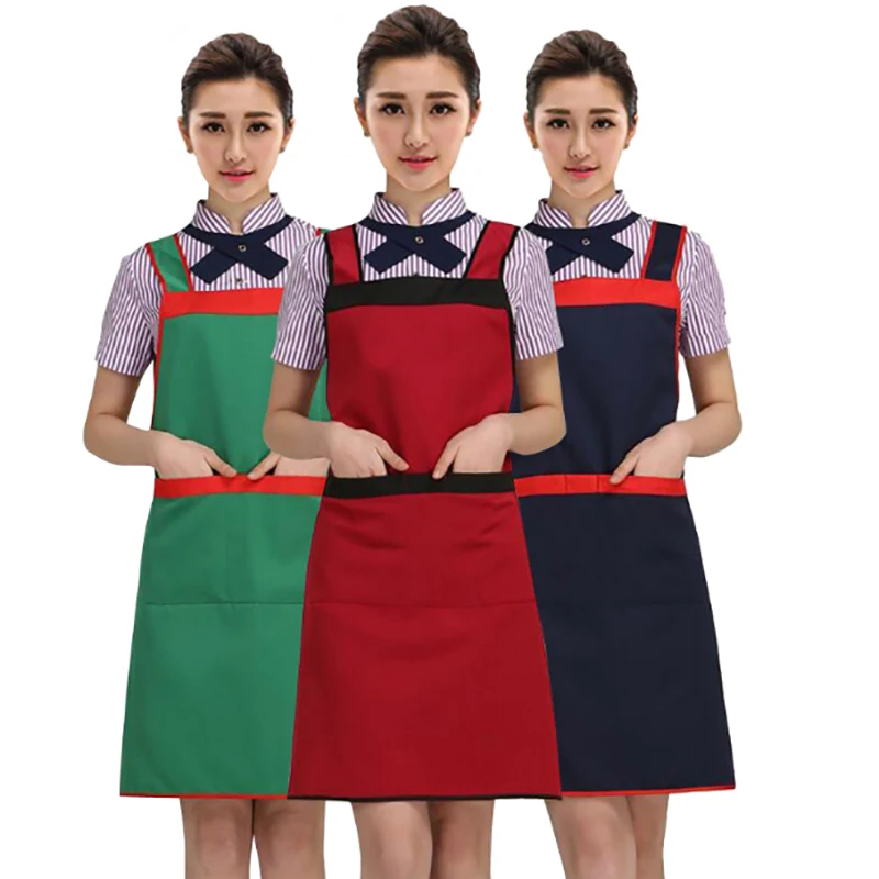 

SenYue Catering Anti-Fouling Women Man Kitchen Accessories Apron With Pockets Craft Baking Chefs Kitchen Cooking BBQ