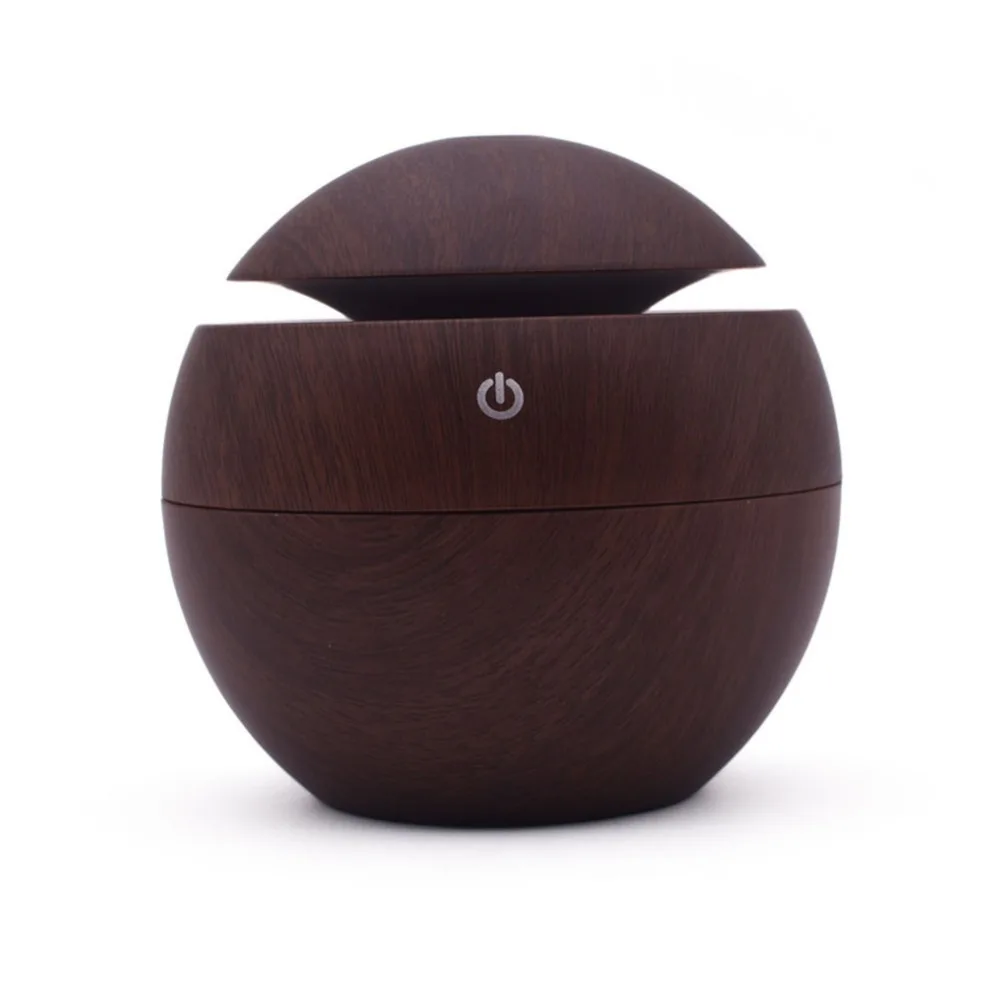 

Adoolla 130ML Wood Grain USB Mini Ultrasonic Air Humidifier Air Purifier Mist Maker Aroma Essential Oil Diffuser for Office Home