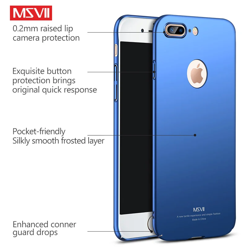 Msvii чехол для телефона для iPhone X 8 7 6 6S Plus ультра тонкий твердый пластиковый чехол на заднюю панель для iPhone 7 8 Coque Fundas полная защита