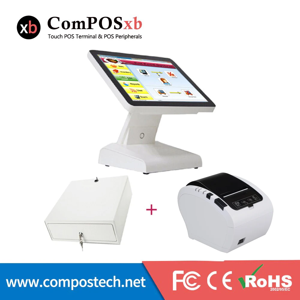 

free shipping 15 inch high quality touch pos system pos all in one machine