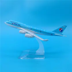 16 см корейский воздуха Boeing 747 сплава модель самолета Aero Южная Корея B747 самолета Airbus летающие модели Airways авиация, самолет модель