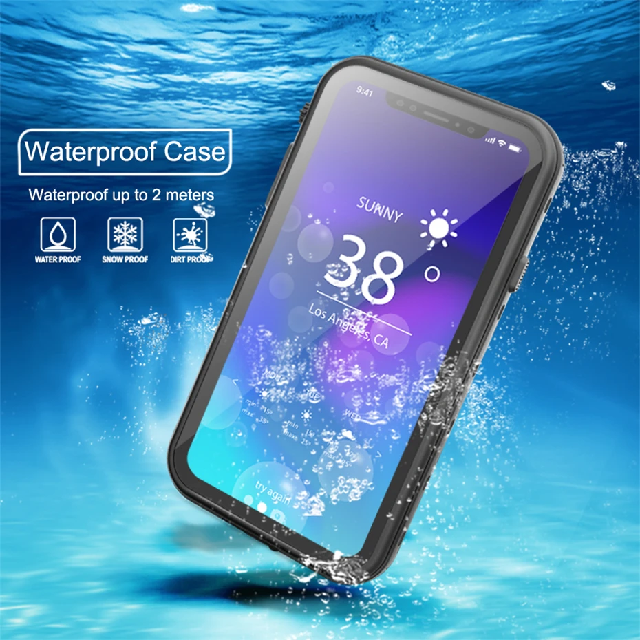 

Waterproof Case For iphone X XS MAX Original Redpepper Shockproof Anti-fall Dustproof Transparent Back Cover For iphone XR Case