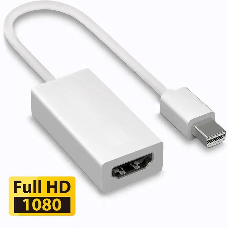 Новое поступление 1080P мини дисплей порт Адаптер DP к HDMI кабель для Macbook Монитор Проектор ПК r15 - Цвет: white