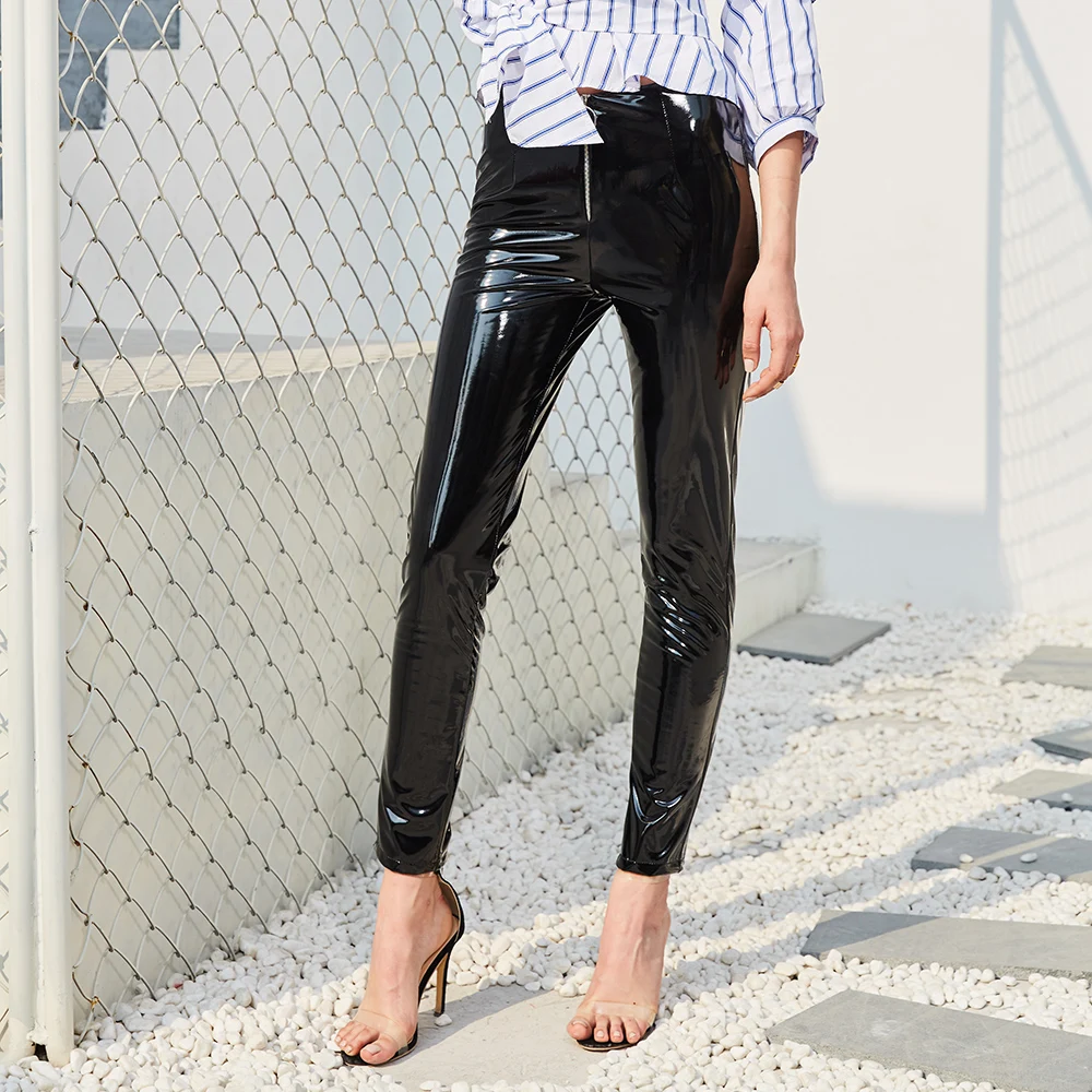trousers women 2018 black vintage streetwear pencil black