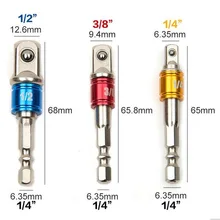 3 шт. 1/" 3/8" 1/" цветной шестигранный хвостовик привод источник питания дрель гаечный ключ рукав удлинитель привода мощность дрель рукав привод адаптер