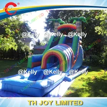 Морская надувная водная горка/Радужная надувная горка с водным бассейном/красочная надувная скользящая горка на продажу