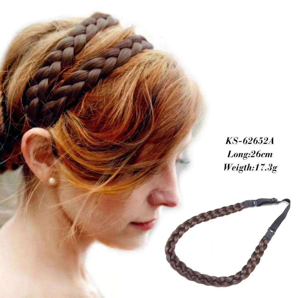 

Neitsi Fashion Braids Hair Accessories Synthetic Plaited Elastic Hairband Women Hairstyle Headwear Adjustable Size