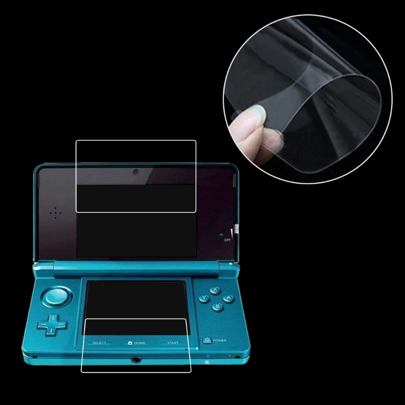 

2017 New Promotion Clear Top + Bottom Screen Protectors LCD Screen Film For Nintendo For 3DS XL LL