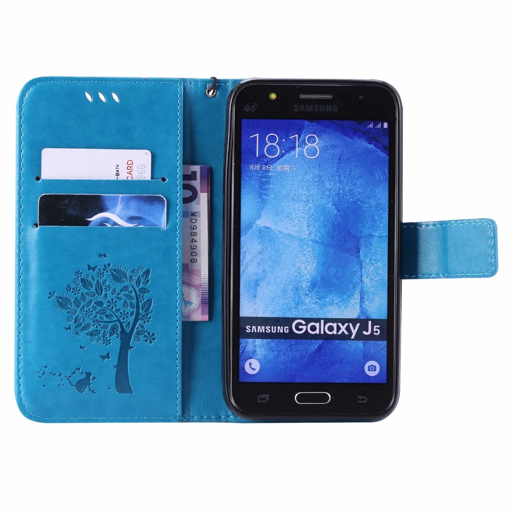 3D Дерево для Samsung J5 J7 2015 2016 J500 J700 J510 J710 чехол чехлы телефонов флип из искусственной