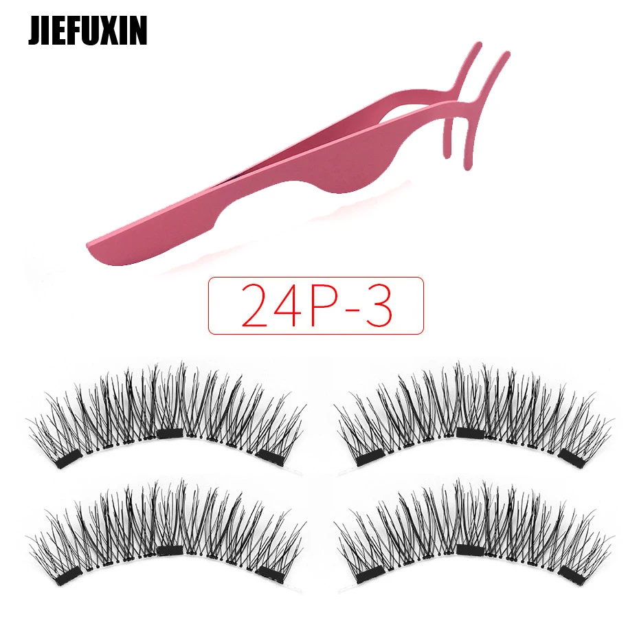 

Magnetic eyelashes false eyelashes with 3 magnets natural false eyelashes handmade 3D/6D magnetic lashes with eyelash applicator