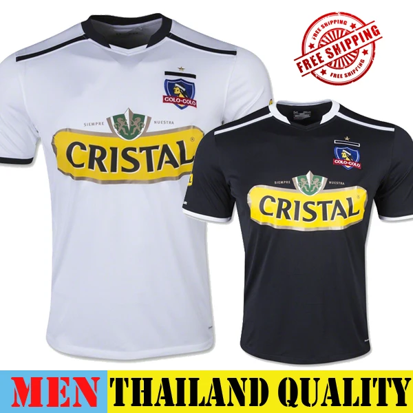 Colo Colo 14 15 New Jersey Home White Away Black Soccer Jersey Football