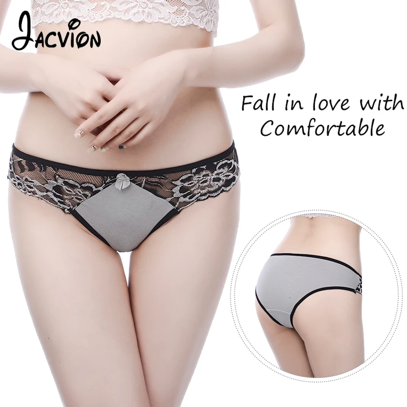 Jacvion Briefs Women Panties Lace Printing Briefs Comfortable Women