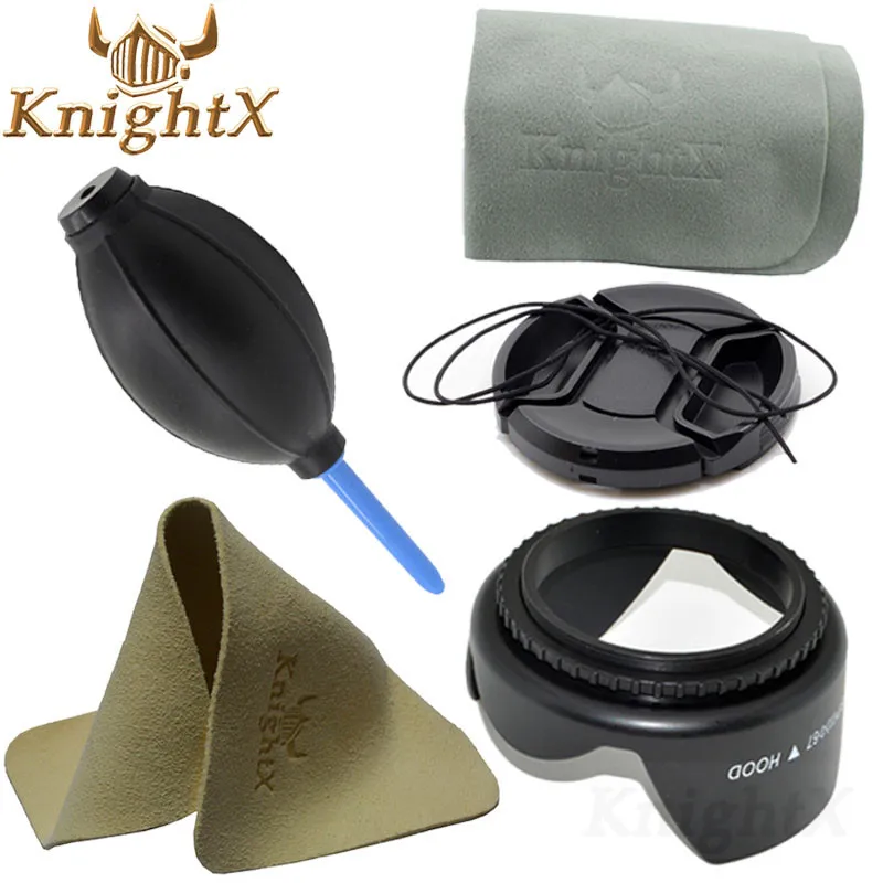 KnightX 49 52 55 58 62 67 72 77 мм ткань для посуды насос lente компьютерные салфетки крышка объектива бленда воздуходувка для nikon canon d5200 d5300