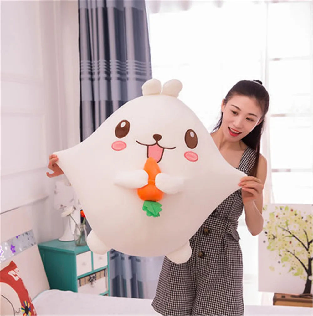 Fancytrader New Lovely 60cm Plush Bunny Toys Big Soft Stuffed Anime White Rabbit Bear Doll for Kids Gifts 3 Models7