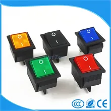 Latching Rocker Switch Power Switch I/O 4 Pins With Light 16A 250VAC 20A 125VAC KCD4