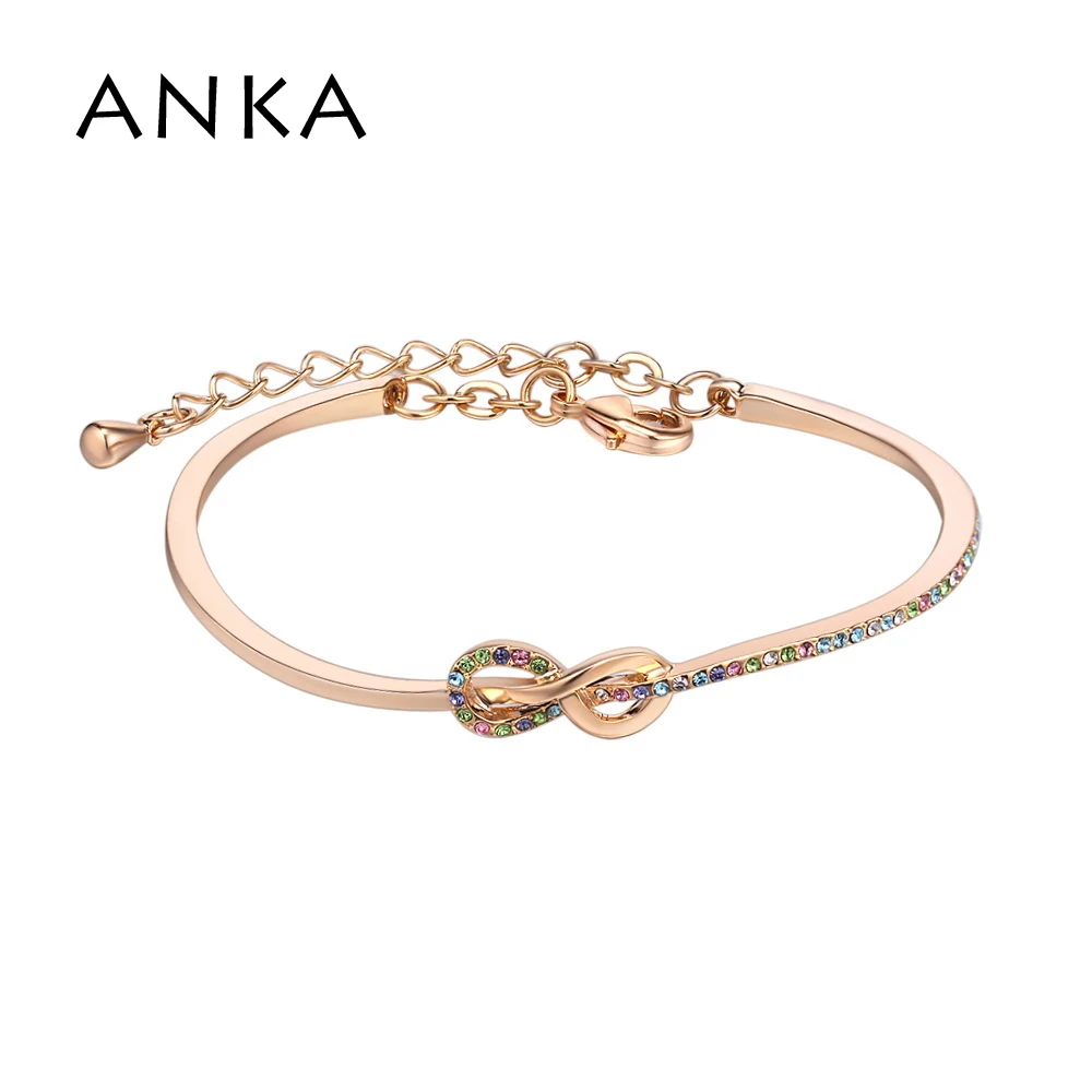 

ANKA Infinite Rhinestone Bracelets & Bangles For Women Jewelry Gold Color Give Girlfriend And Mom The Best Gift #133401