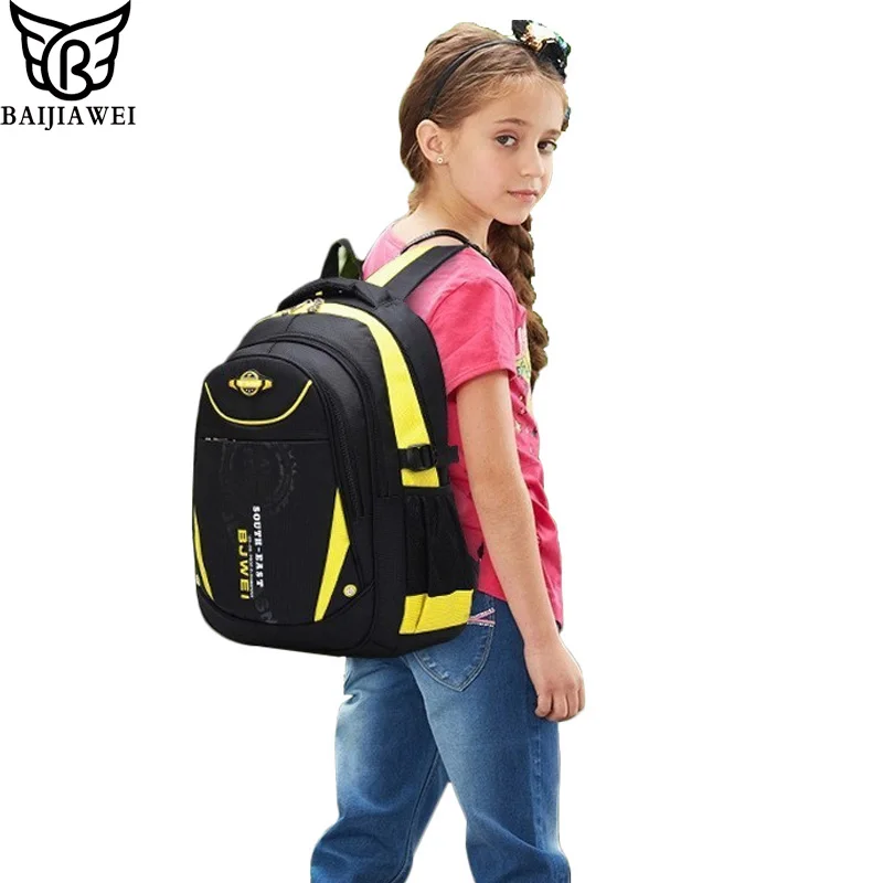 

BAIJIAWEI 2019 Children School Bags Children Backpack In Primary School Mochila Escolar for Girls Boys Waterproof Backpacks