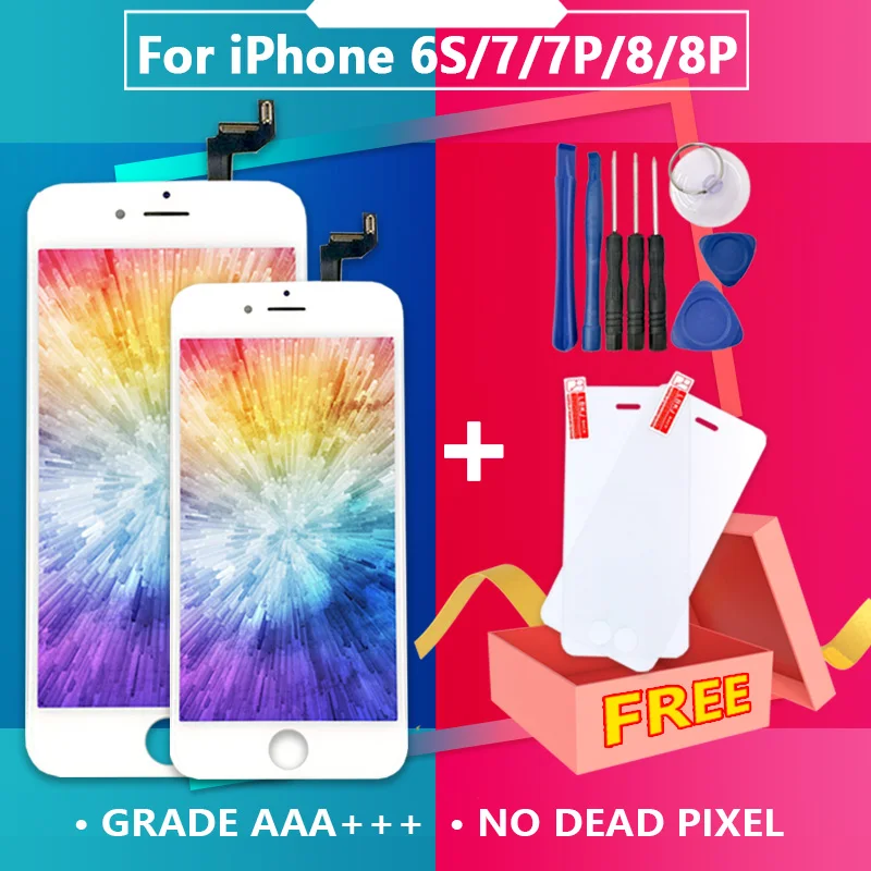 

LCD for IPhone 7 7 Plus 8 8 Plus LCD Display Touch Screen Assembly Replacement Good with 3D Touch for Iphone 6s Free shipping