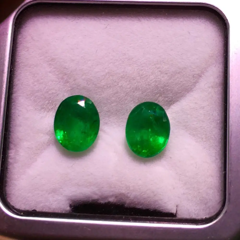 

Emerald Gemstone Natural Vivid Green Emerald Oval 3.52ct Loose Gemstones Loose Stones for Jewelry Earrings Making
