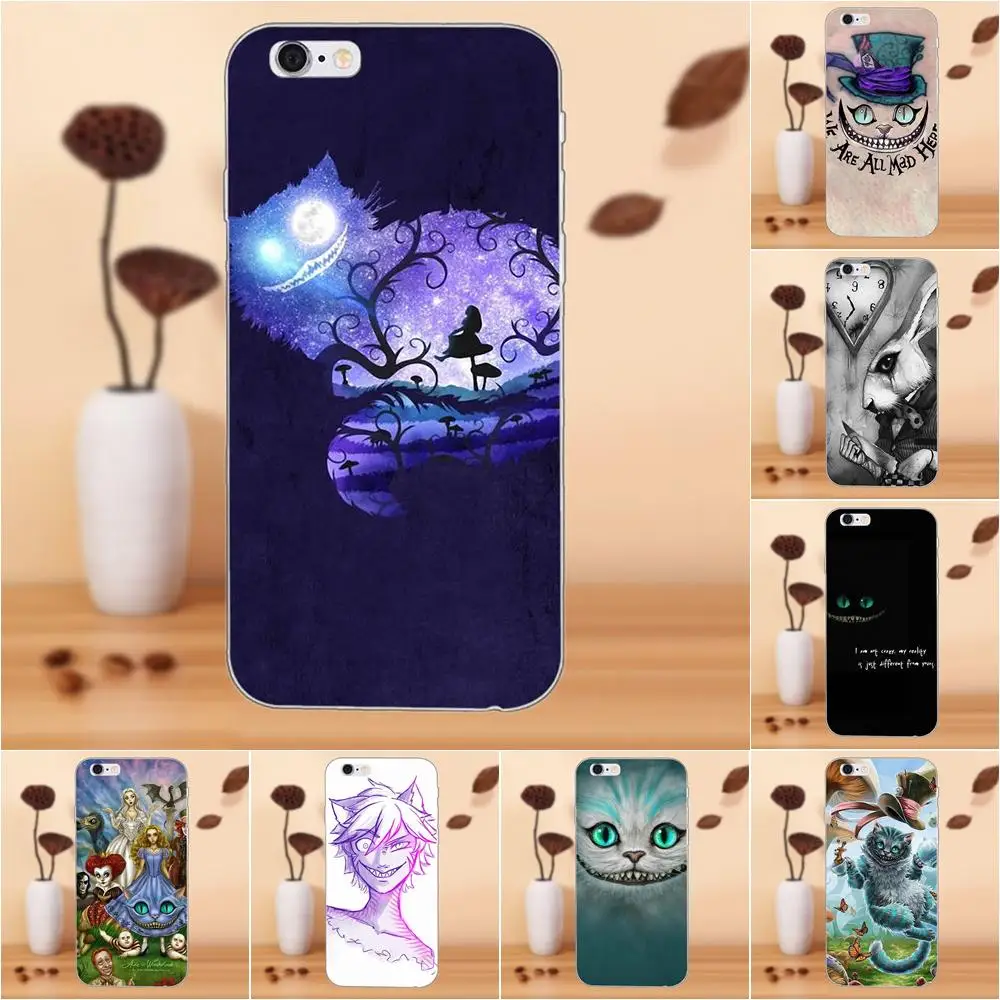 

For Sony Xperia Z Z1 Z2 Z3 Z4 Z5 compact Mini M2 M4 M5 T3 E3 E5 XA XA1 XZ Premium Soft Best Cases We Are All Mad Here Alice Cat