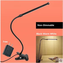 USB Клип лампа для ноутбука, светодиодная лампа для чтения, 6 Вт алюминиевый гибкий трубчатый свет с адаптером питания и преобразователем, TD510