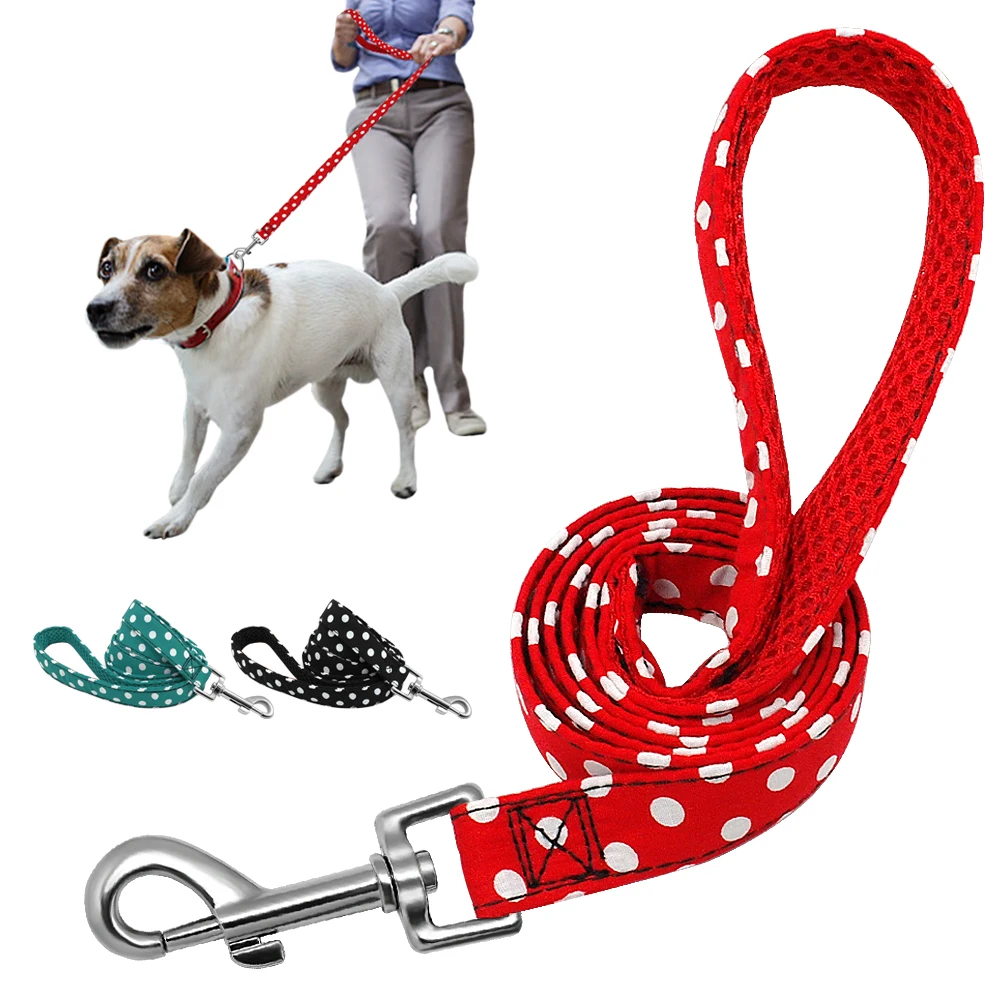 Pet Walking Dog Leash Lead For Small Medium Dogs Cats Polka Dot Puppy