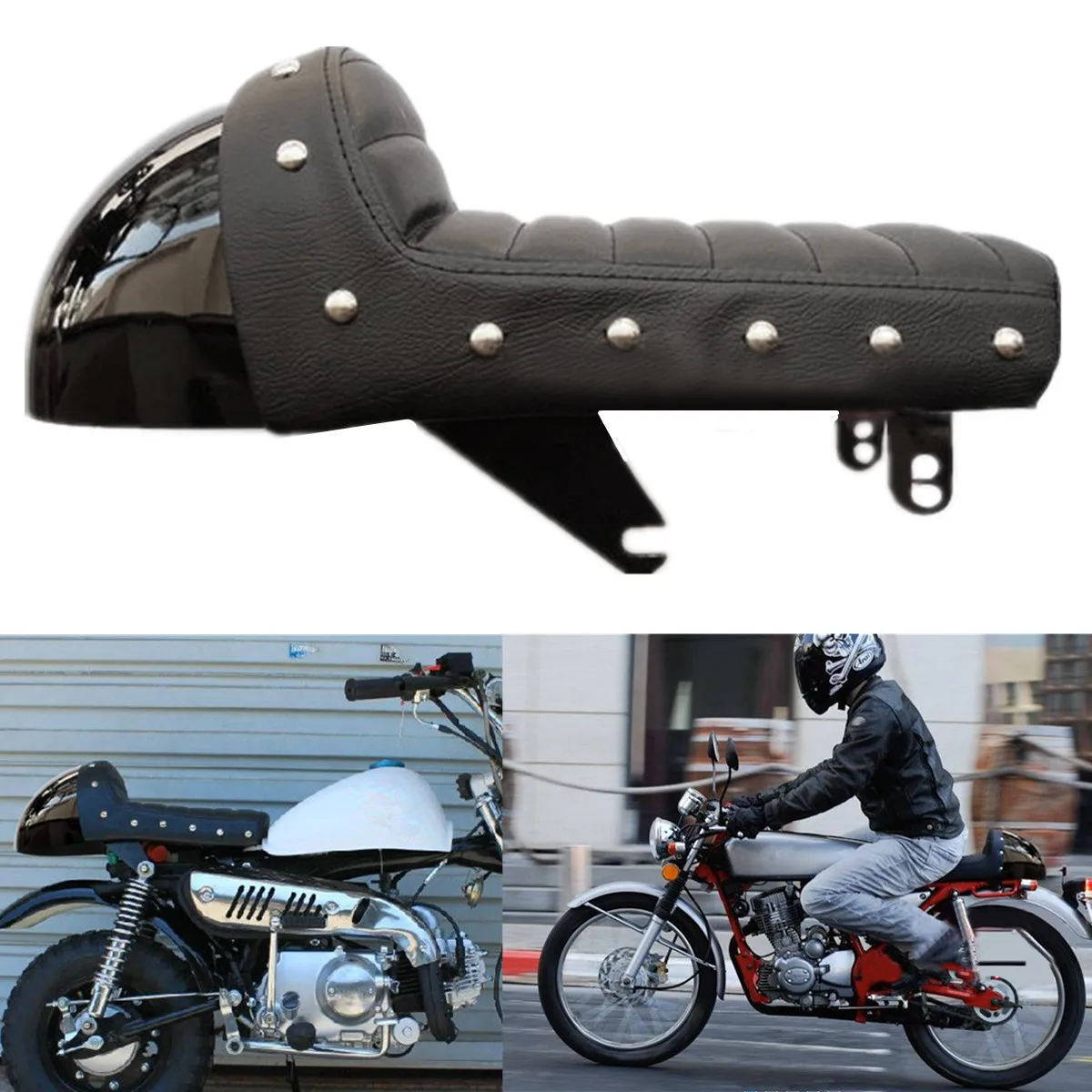 

Autoleader 1Pcs Black Durable Motorcycle Retro Hump Cafe Racer Seat Covers for Honda for Z series for Monkey Z50 Z50J Z50A Z50R