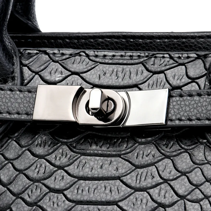 Ladies new fashion leather crocodile pattern laptop shoulder bag Ladies new fashion leather crocodile pattern laptop shoulder ba