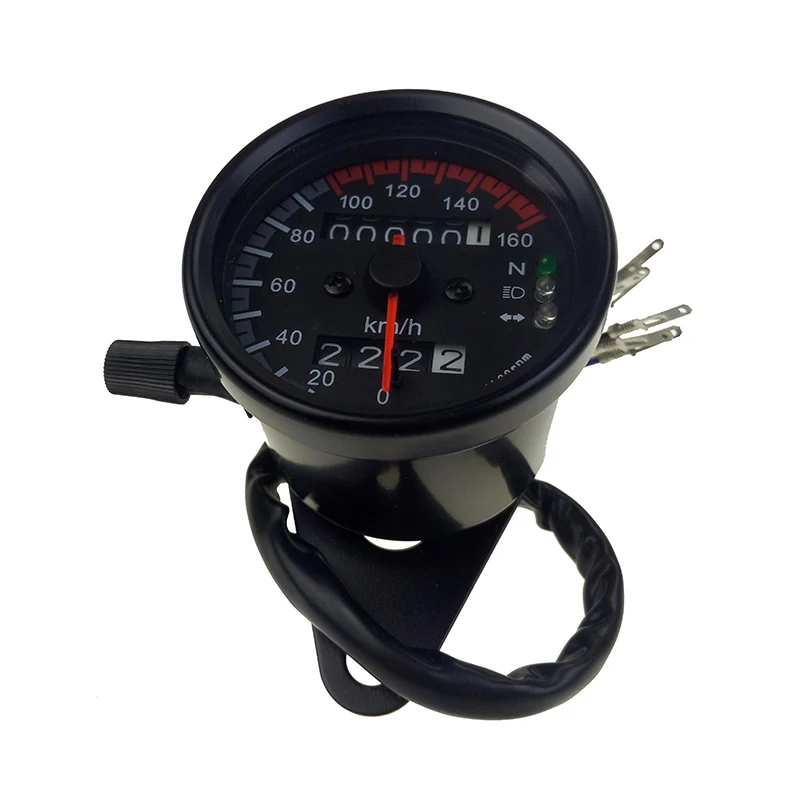 Buy Universal Motorcycle Dual Speedometer Odometer LED Indicator Night Readable