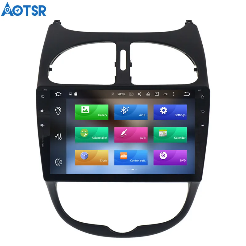 Excellent Aotsr Android 8.1 GPS navigation Car DVD Player For Peugeot 206 2000-2016  multimedia 2 din radio recorder navigation 1