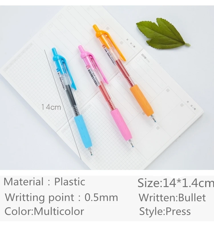 0.5mm Gel Pens For School Office Supplies Kawaii Press Type Multicolor ballpoint pen Cute stationery Writing Store