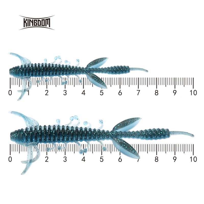 Королевство Рыбалка Мягкая приманка, червь приманка воблер искусственные ПВХ swimmingbait 100 мм 3,25g 6 шт./пакет 5 цветов модель 3810