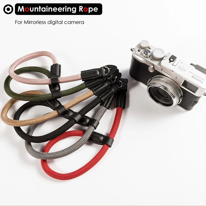 Mountaineering Nylon Rope Camera Wrist Strap Belt for Mirrorless Digital Camera Leica Canon Nikon Olympus Pentax Sony
