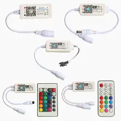 Wi-Fi Bluetooth светодиодный пиксельный контроллер мини DC5V/12 В/24 В с РФ ИК-пульт дистанционного Управление для одного Цвет RGB/RGBW пикселей