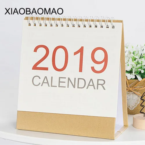 

New 2019 Year Simple Calendar Creative Desk Standing Paper Calendar Multifunction Organizer Schedule Planner Book Calendar