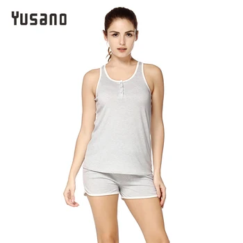 

Women Pajamas Sets Shorts Cotton Sleepwear Sexy Lingerie Nightwear Sleeveless Top Short Pants Homewear Clothing Pijama Sleep Set